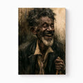 Laughter & Lines: Expressive Fine Art Old Man Portrait Painting