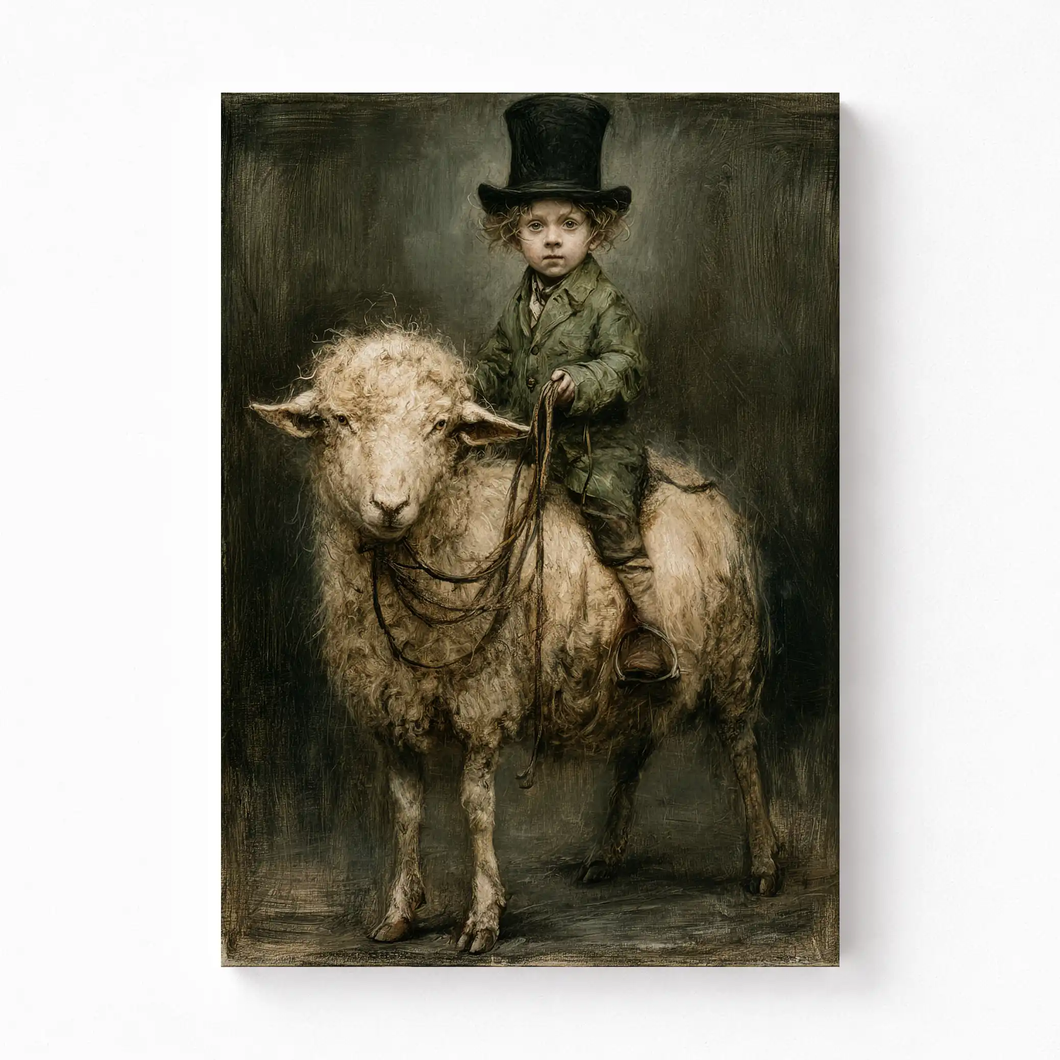 The Young Shepherd in Top Hat Canvas Art