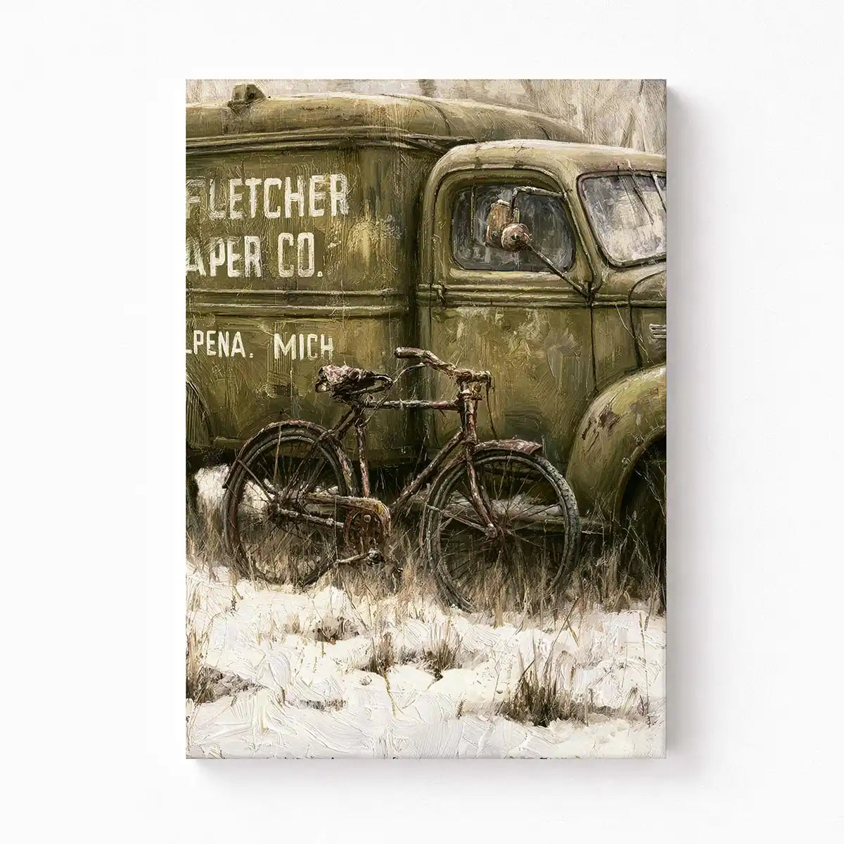 Vintage Fletcher Paper Co. Delivery Truck Art Print