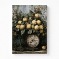 Vintage Lemon Still Life Canvas Print - Moody Botanical Kitchen Wall Art