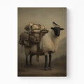 Travelers of the Great Karoo – The Dorper Sheep and Bird Canvas Art 2
