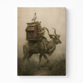 Travelers of the Great Karoo – The Kudu Courier and Rooster Canvas Art