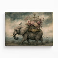 The Journeying Giant Whimsical Elephant Canvas Art