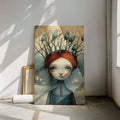 Winter Nest: Surreal Whimsical Portrait Wall Art