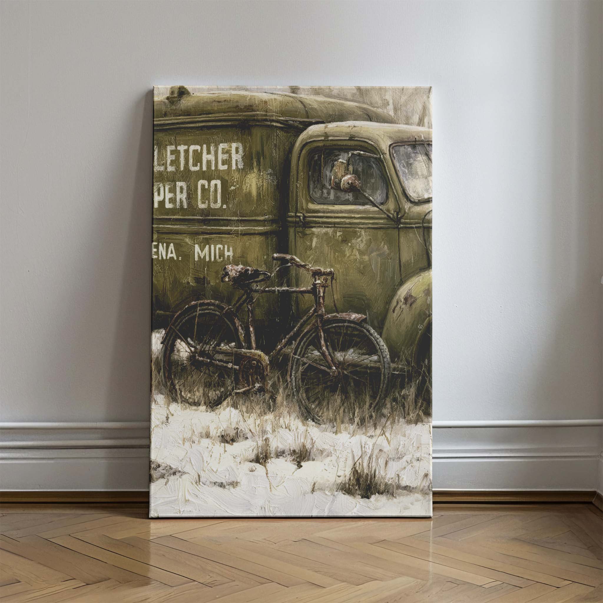 Vintage Fletcher Paper Co. Delivery Truck Art Print