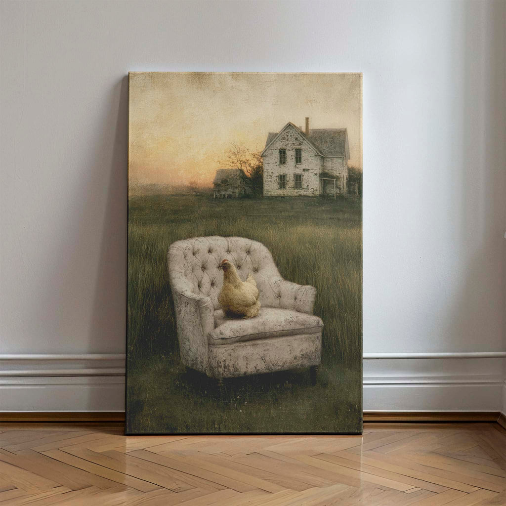 The Matriarch – Surreal Farmhouse Hen Wall Art