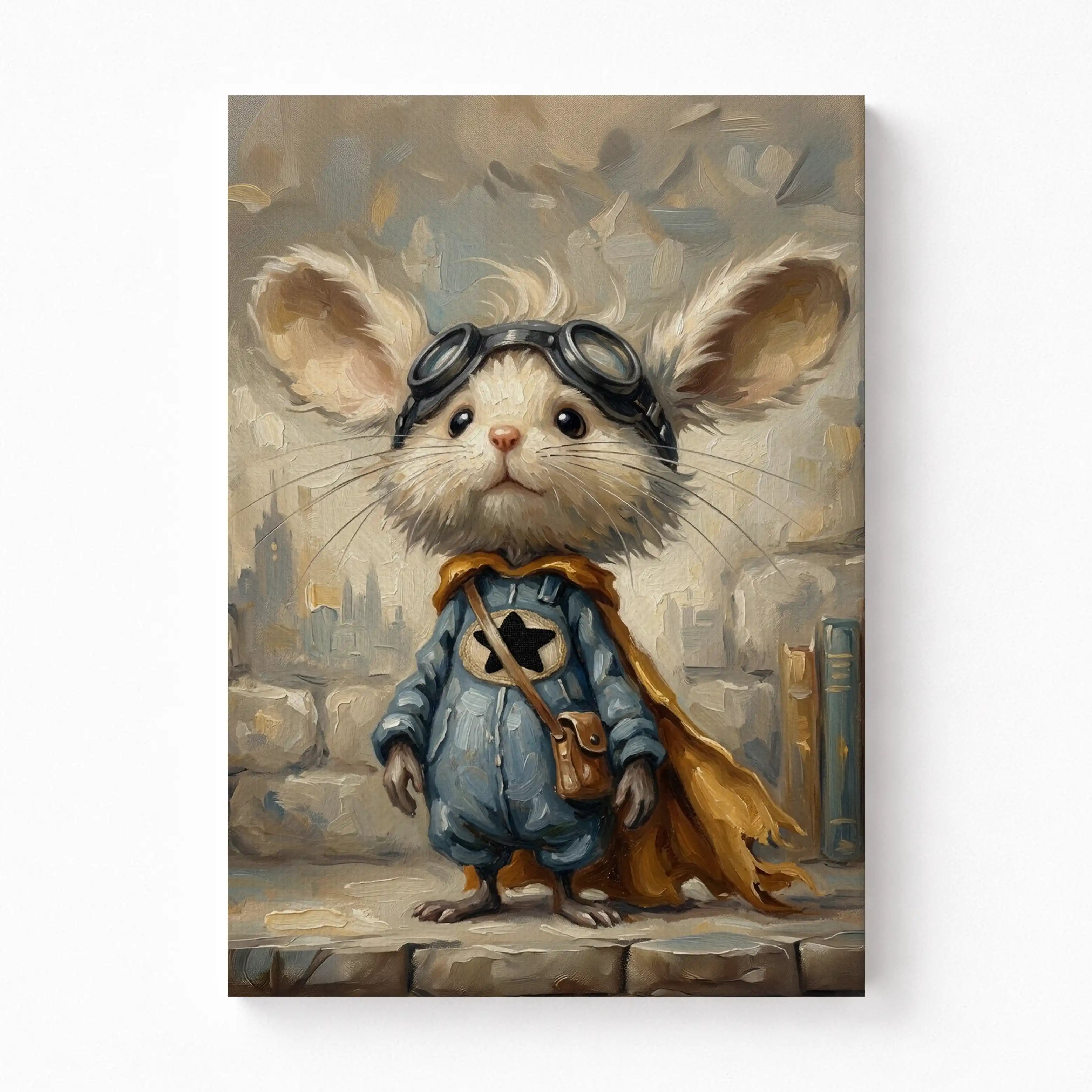 Captain Whiskers: The Little Dreamer Stretched Canvas Art