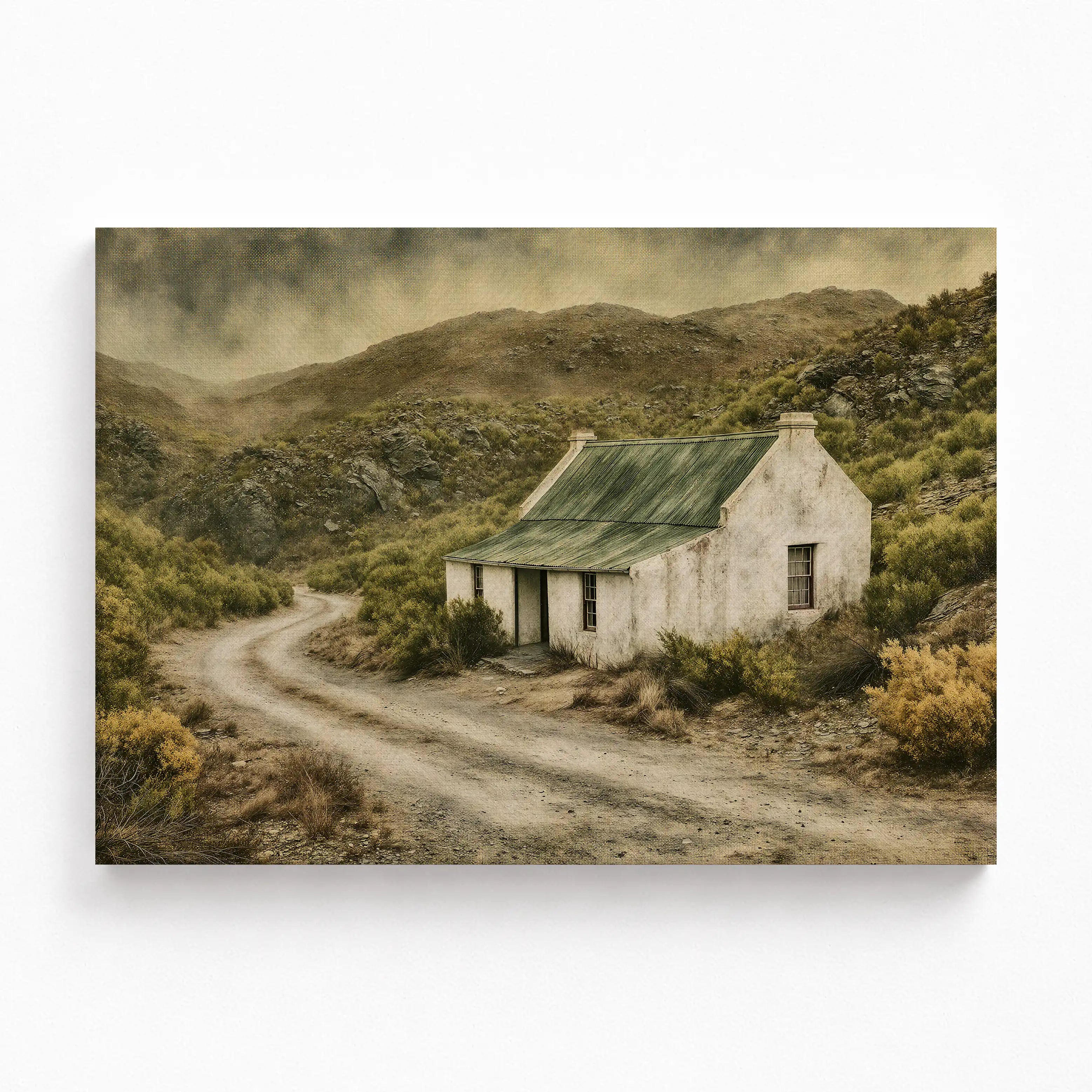 Karoo Mountain Pass Stretched Canvas Art Print