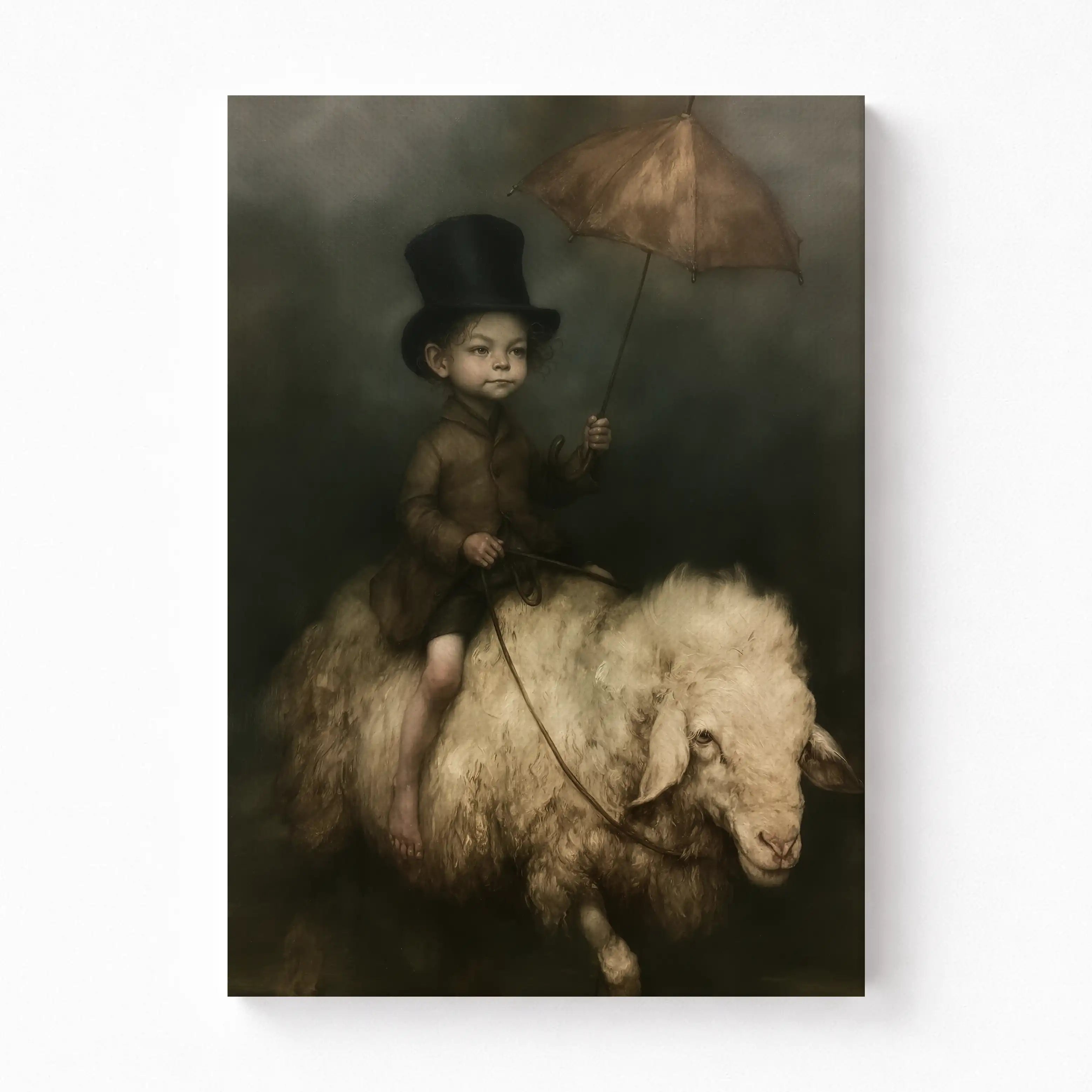 The Barefoot Wanderer Whimsical Canvas Art