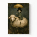 The Golden Umbrella Whimsical Canvas Art